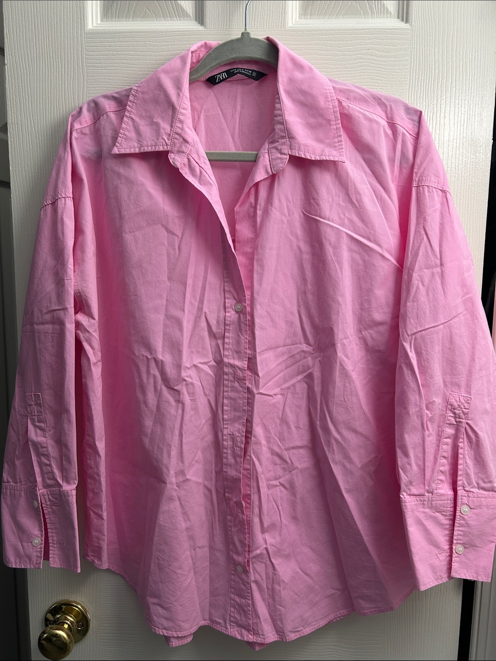 Zara Light Pink Button-Down Shirt
